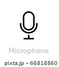 Microphone icon. Editable Line Vector. 66818860
