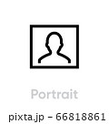 Portrait in frame. Editable Vector Stroke. 66818861