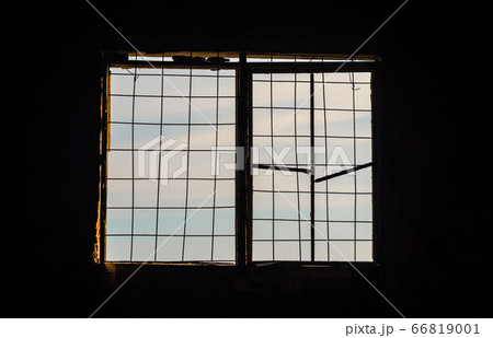 latticed window with a black background latticed window with a black background 66819001