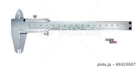 Top view Realistic calliper or caliper isolated 66820007