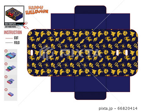 assembly box template. halloween holiday gift new 66820414