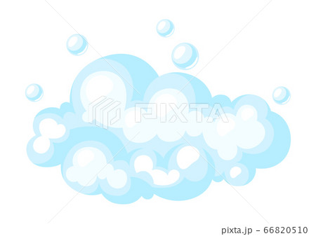 Illustration of soap suds with bubbles. 66820510