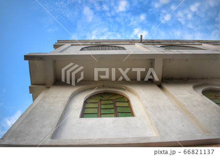 Windows of a Local Mosque, Masjid and blue sky 66821137