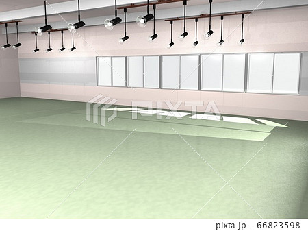 広々としたオフィス空間の3DCG(空き部屋、テナントなど) 66823598