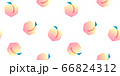 手描き　桃　フルーツ　シームレスパターン 66824312
