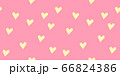 手描き　ハート　シームレスパターン 66824386