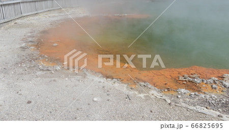 Wai o Tapu the volcanic wonderland in New Zealand. Wai o Tapu the volcanic wonderland in New Zealand. 66825695