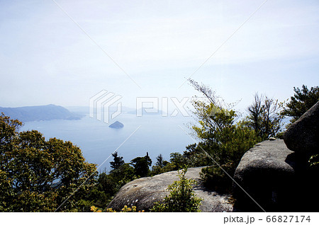 広島 弥山 弥山展望台からの眺め 山頂 広島 弥山 弥山展望台からの眺め 山頂 66827174