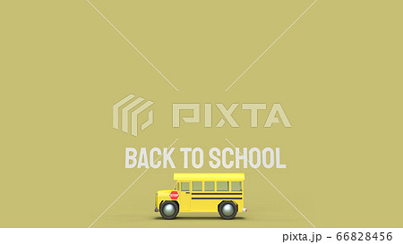 The school bus on yellow background 3d rendering for back to school content. 66828456