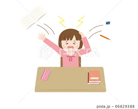 癇癪をおこす女の子のイラスト 癇癪をおこす女の子のイラスト 66829388