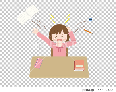 引起發脾氣的女孩的插圖 66829388