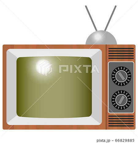 リアルでレトロなテレビのイラスト 66829885