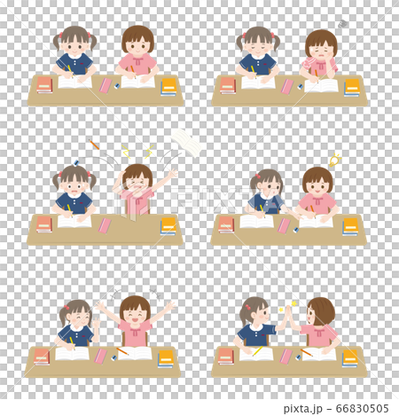 Illustration variation set to study with friends 66830505