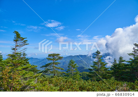 山梨(長野)の前国師岳から北側方面を見る 66830914
