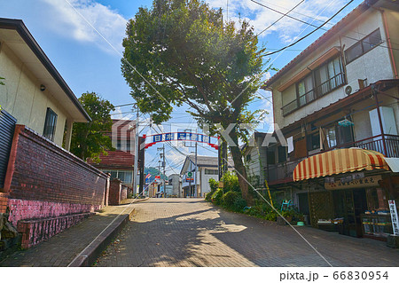 新緑の甲斐の猿橋入口を施設側から見る 66830954