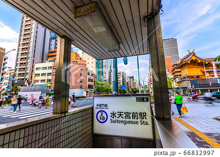日本の東京都市景観　水天宮前駅などを望む 66832997