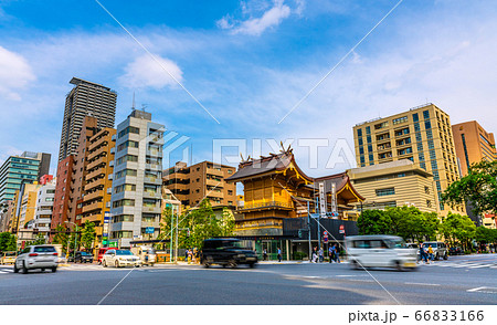 日本の東京都市景観　水天宮前などを望む 66833166