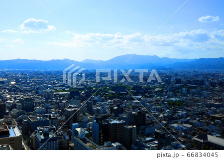 京都市下京区、京都タワーから眺める風景、京都市内の街並み【6月】 京都市下京区、京都タワーから眺める風景、京都市内の街並み【6月】 66834045