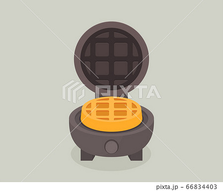 Waffle maker in flat design style isolated on Waffle maker in flat design style isolated on 66834403