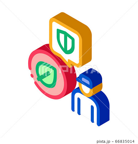 forestry defender protector isometric icon vector illustration 66835014
