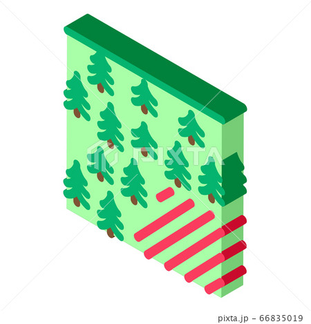 deforestation problem isometric icon vector illustration 66835019