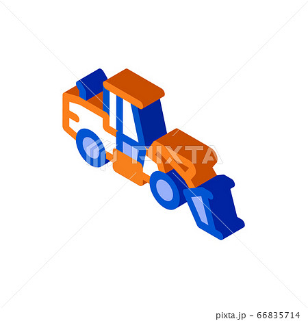 road repair machine isometric icon vector illustration 66835714