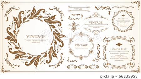 Luxury frame design template set Luxury gorgeous vintage Luxury frame design template set Luxury gorgeous vintage 66835955