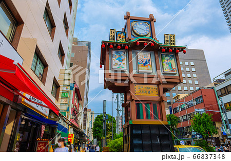 日本の東京都市景観　日本橋人形町を望む 66837348