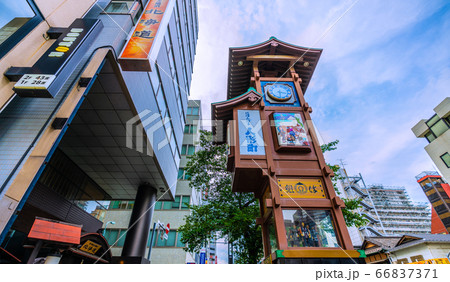 日本の東京都市景観　日本橋人形町を望む 66837371