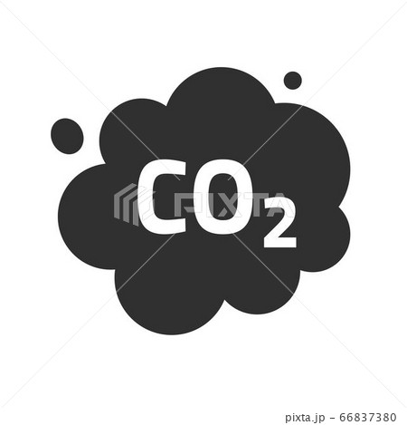 Carbon CO2 pollution emission cloud vector icon, dioxide smoke exhaust bubble flat symbol illustration design isolated on white background Carbon CO2 pollution emission cloud vector icon, dioxide smoke exhaust bubble flat symbol illustration design isolated on white background 66837380