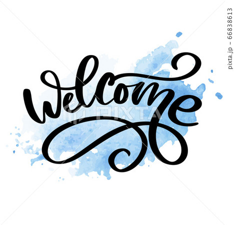 Welcome brush lettering. Vector illustration for 66838613