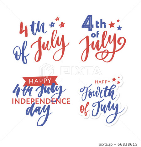 4th of July. Happy Independence day calligraphy 66838615