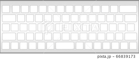 Pc キーボードのイラスト 文字の書かれていない空白のキーボードのイラスト素材