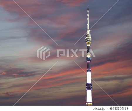Television (Ostankino) tower at Night , Moscow, Russia 66839513