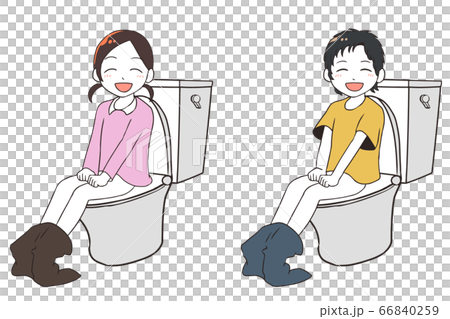 孩子上廁所時感覺神清氣爽 孩子上廁所時感覺神清氣爽 66840259