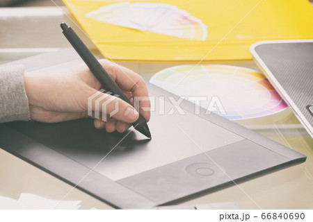 Designer using graphics tablet 66840690