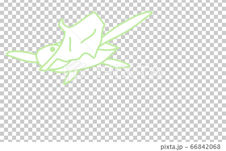 Illustration of a sea turtle eating a plastic bag 66842068