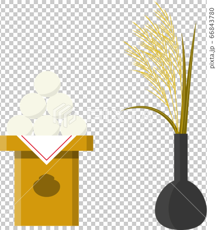 中秋の名月 お月見 お団子とススキ 中秋の名月 お月見 お団子とススキ 66843780