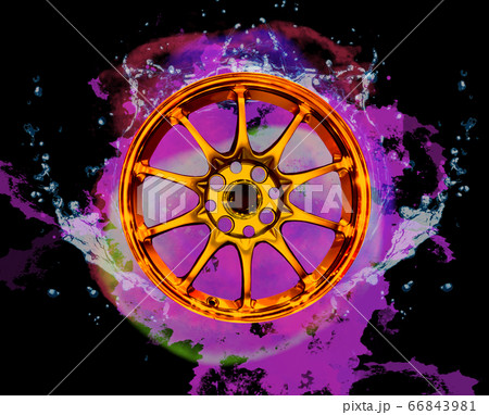 Car Alloy Isolated legs black smoke background Car Alloy Isolated legs black smoke background 66843981