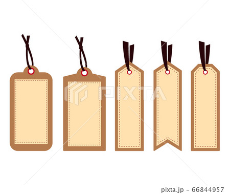 タグ フレーム 枠 付箋 ふせん のイラスト素材