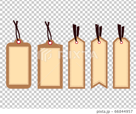 タグ フレーム 枠 付箋 ふせん のイラスト素材