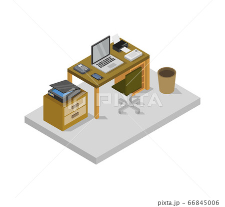 isometric office desk 66845006