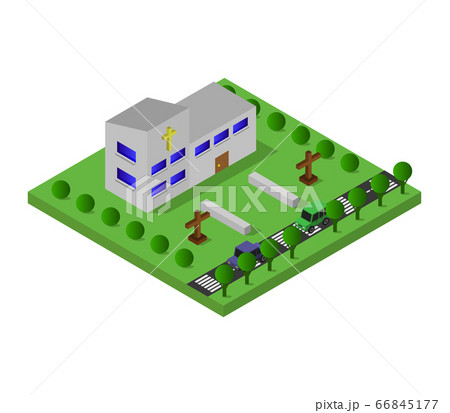 isometric church 66845177