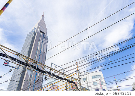 東京都渋谷区代々木から見た東京の景色の写真素材