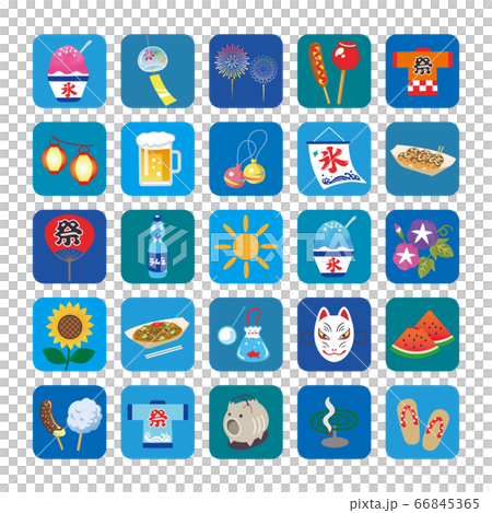 Summer festival icon illustration set Summer festival icon illustration set 66845365