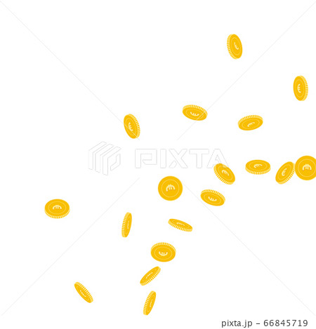 European Union Euro coins falling. Scattered spars 66845719