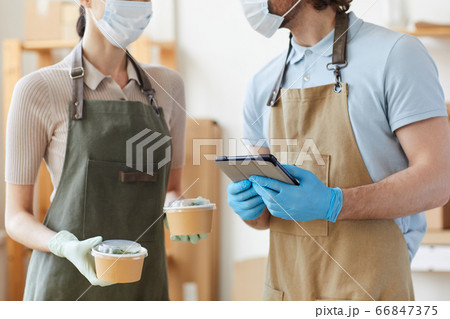 People making food delivery People making food delivery 66847375