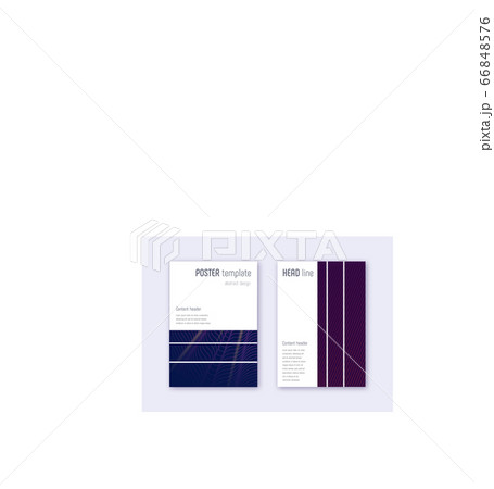 Geometric cover design template set. Violet abstra 66848576