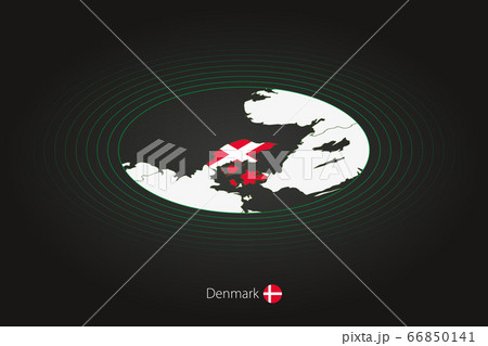 Denmark map in dark color, oval map with Denmark map in dark color, oval map with 66850141