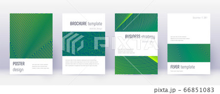 Minimalistic brochure design template set. Green a 66851083